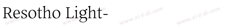 Resotho Light字体转换